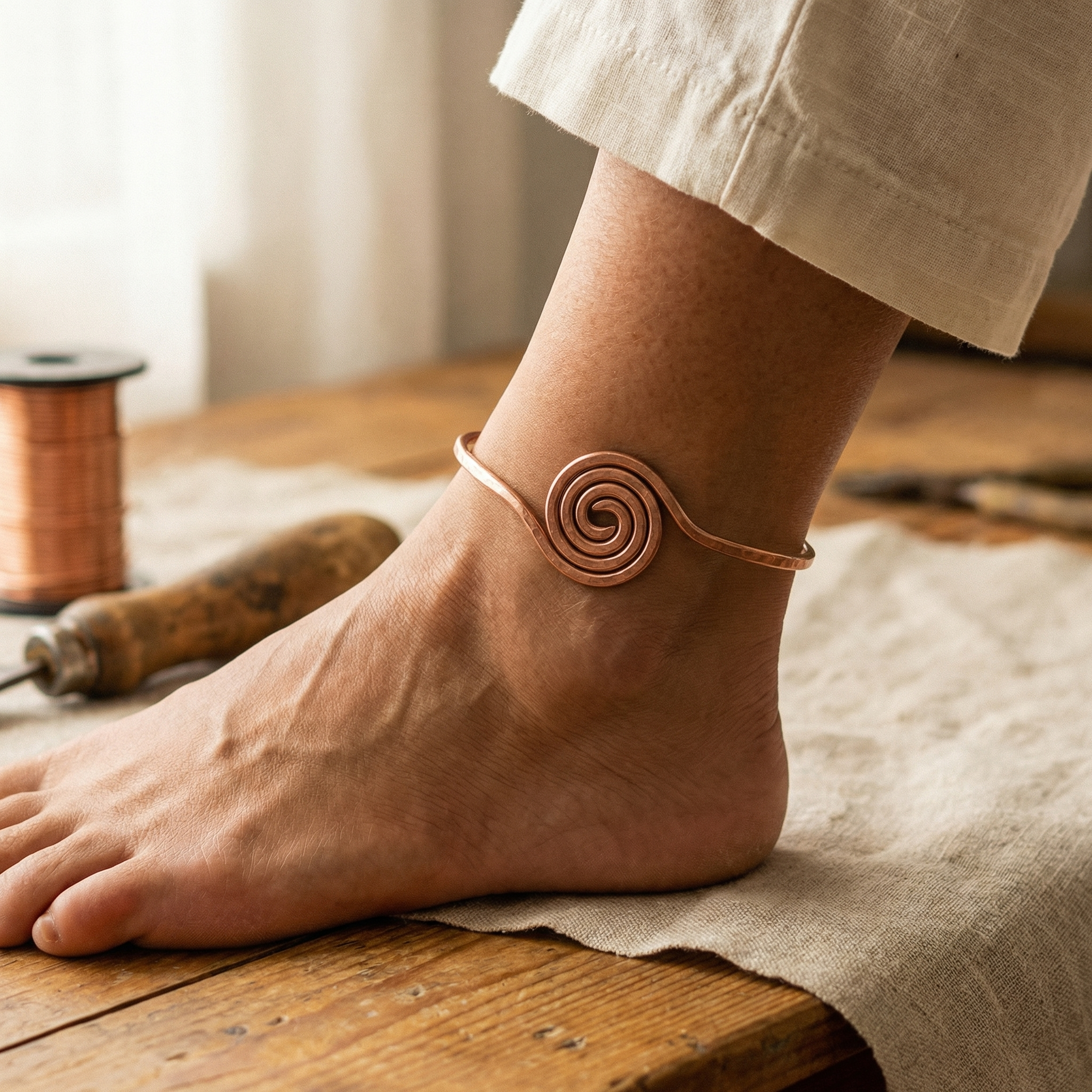 Karla’s Gyre Kobberankelarmbånd
