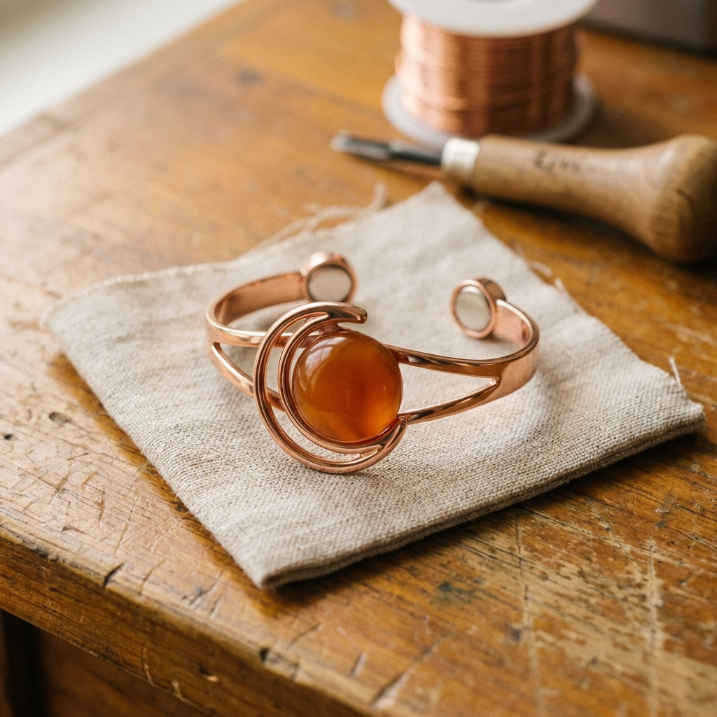 Karla’s Solara Orange Kobber Armbånd